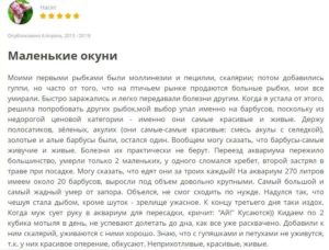 Отзыв владельца рыбки барбус
